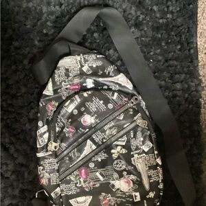 Floral Black Crossbody Bag